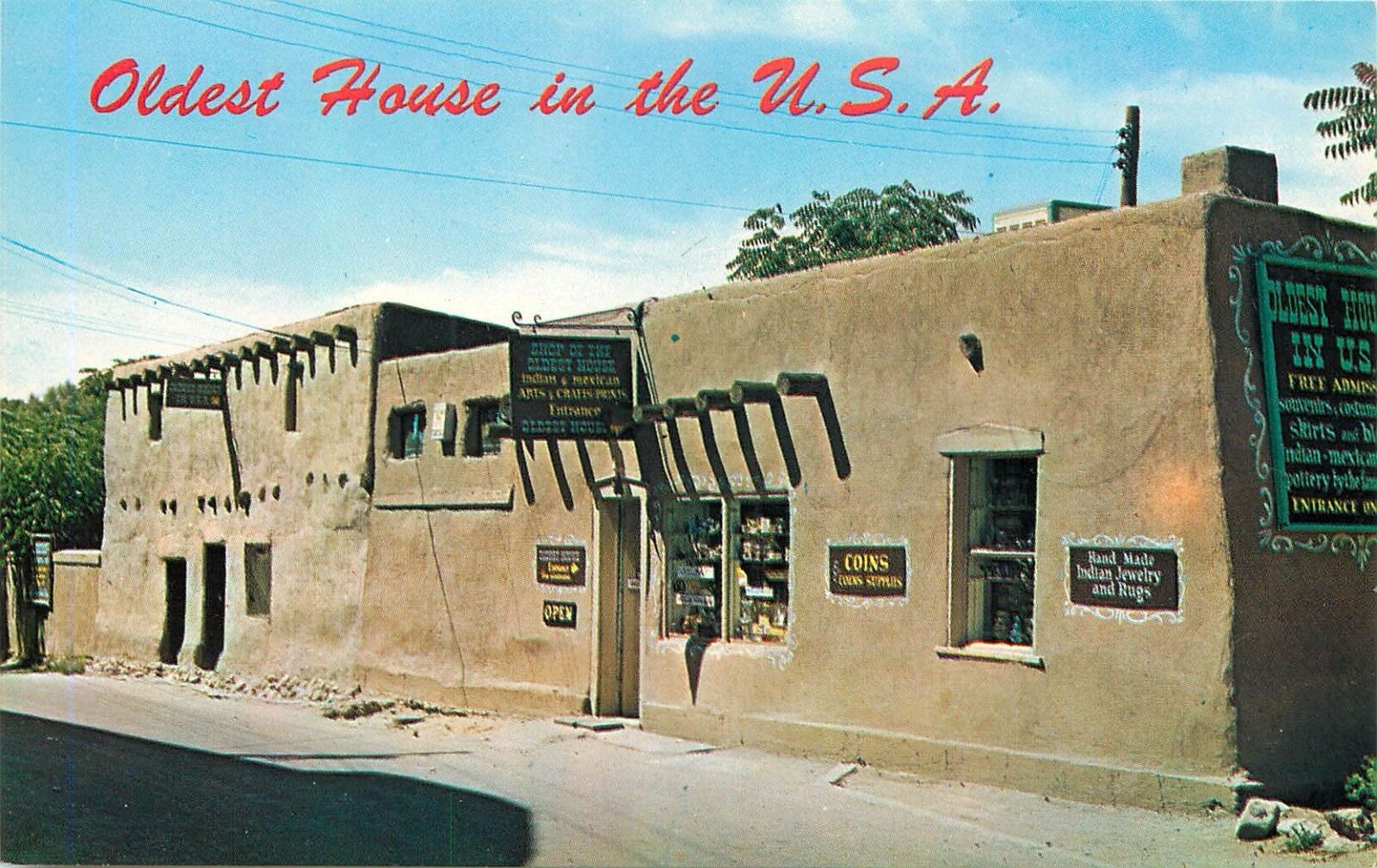 OLDEST HOUSE IN THE USA ANALCO PUEBLO NEW MEXICO POSTCARD