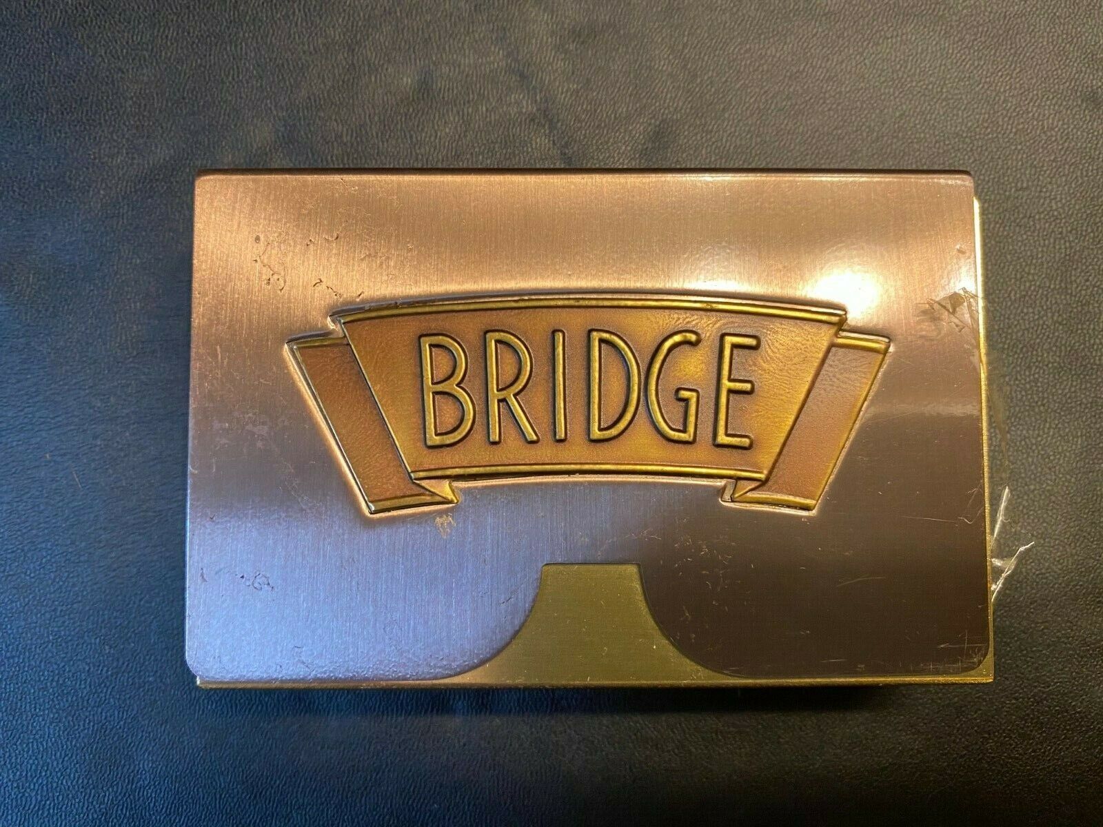 Vintage Un-Open Cards with a Metal Bridge Case