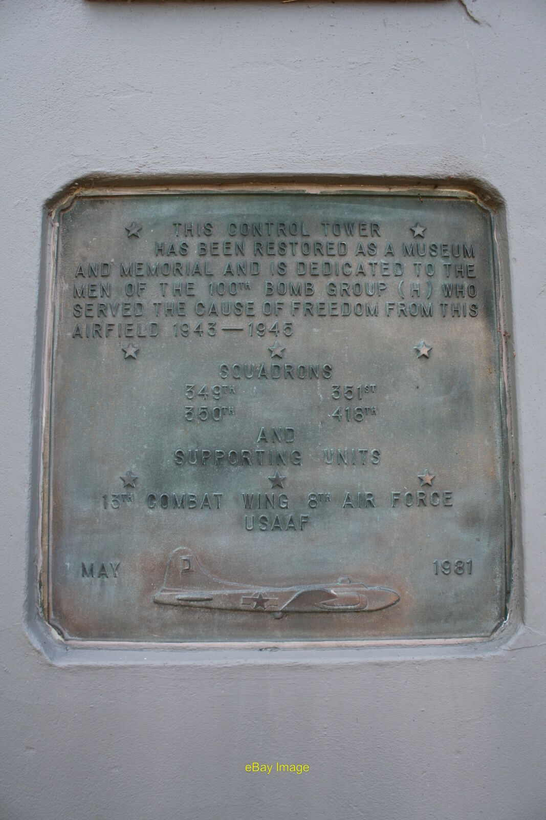 Photo 12x8 Control tower plaque at Thorpe Abbotts Museum This plaque is em c2011