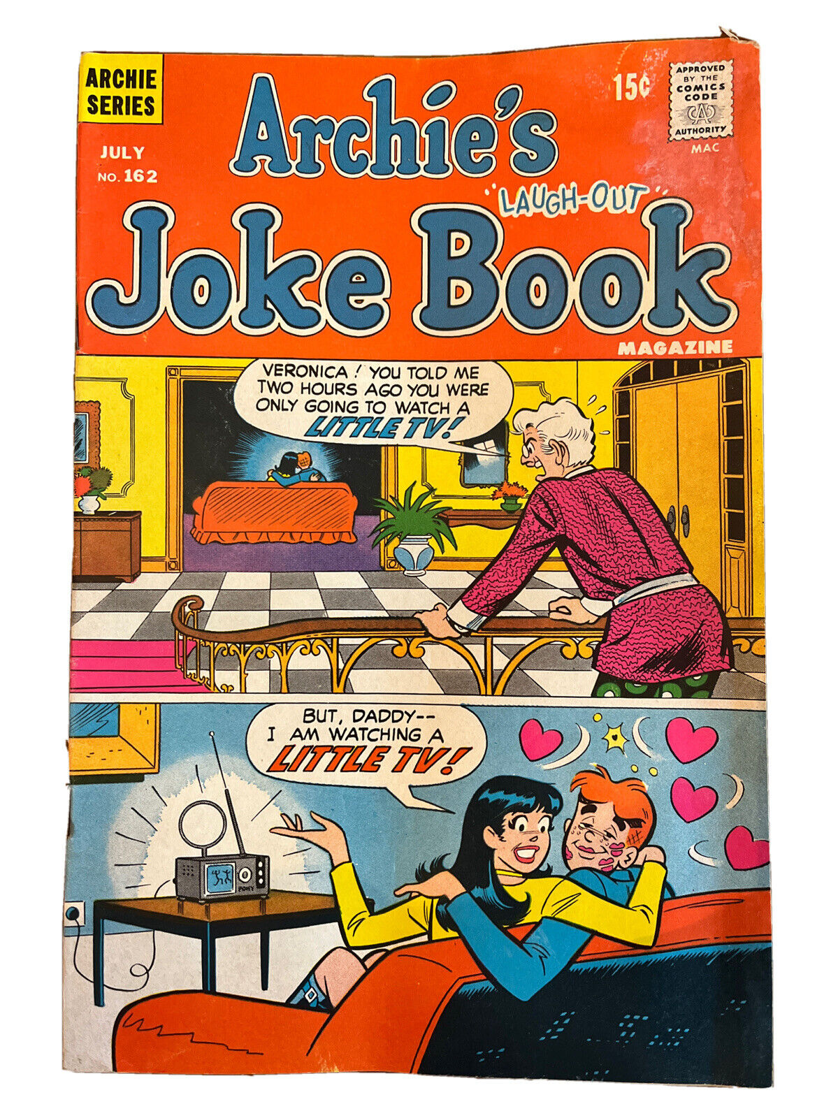 Archie\'s Laugh-Out Jokebook. #162. “Archie Series,” July 1971.
