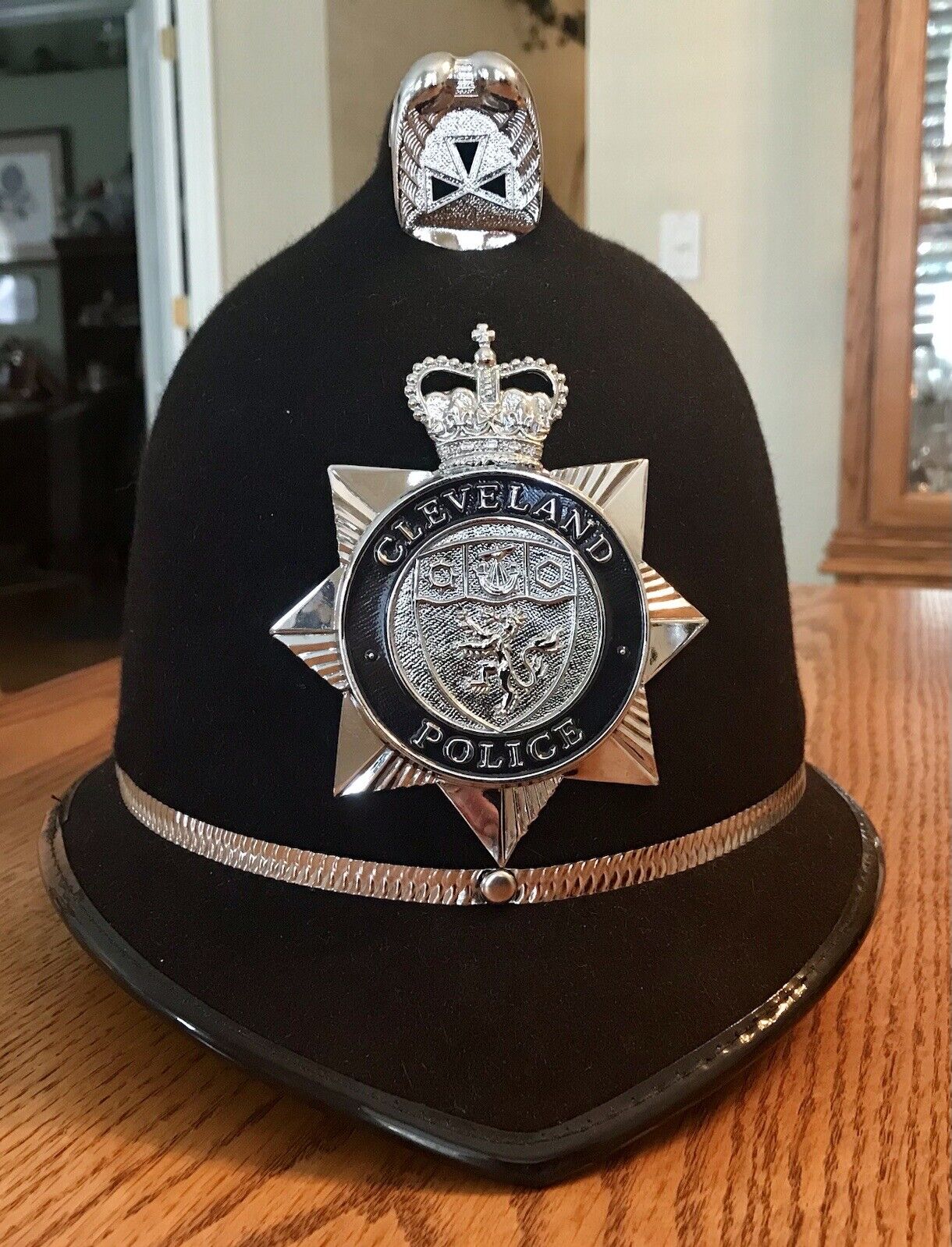 Vintage, Authentic British Police “ Bobby” Helmet - Ministry Of Cleveland Police