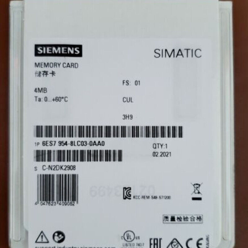 New Siemens 6ES7954-8LC03-0AA0 6ES7 954-8LC03-0AA0 SIMATIC S7 memory card