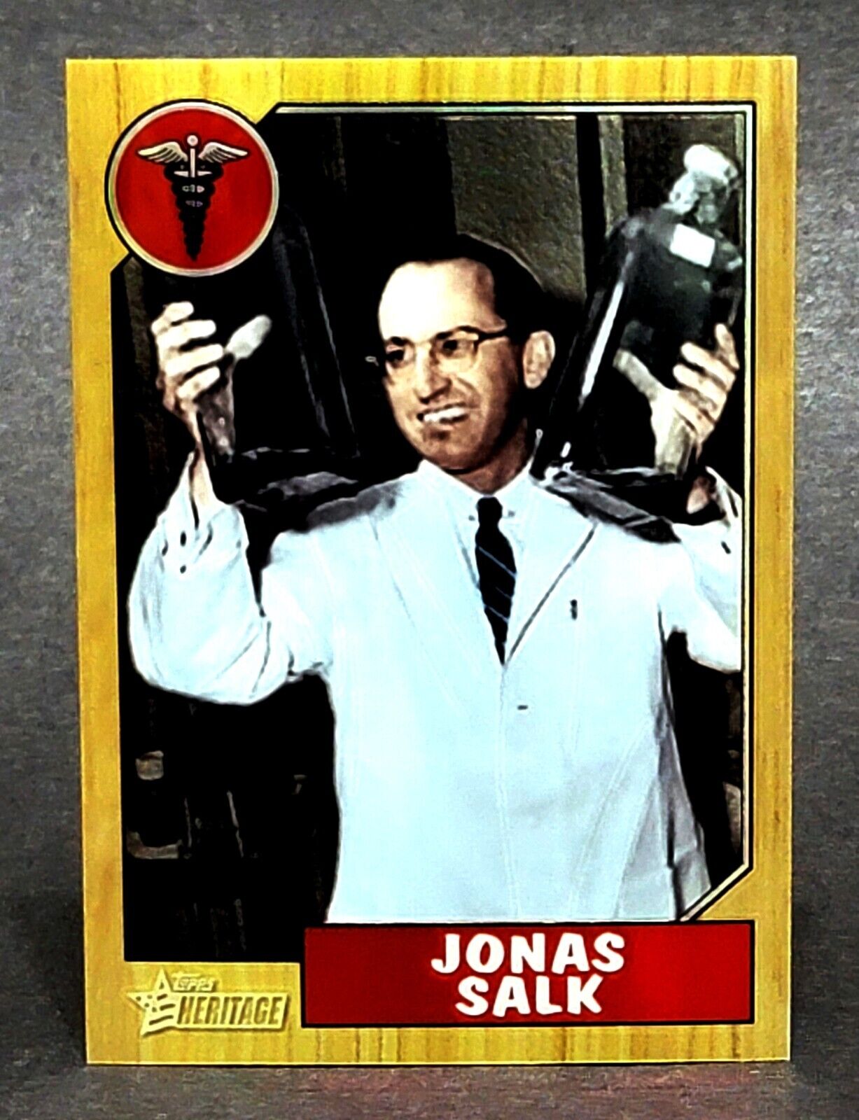 2009 Topps American Heritage Heroes Chrome Refractor #C61 Jonas Salk 27/76