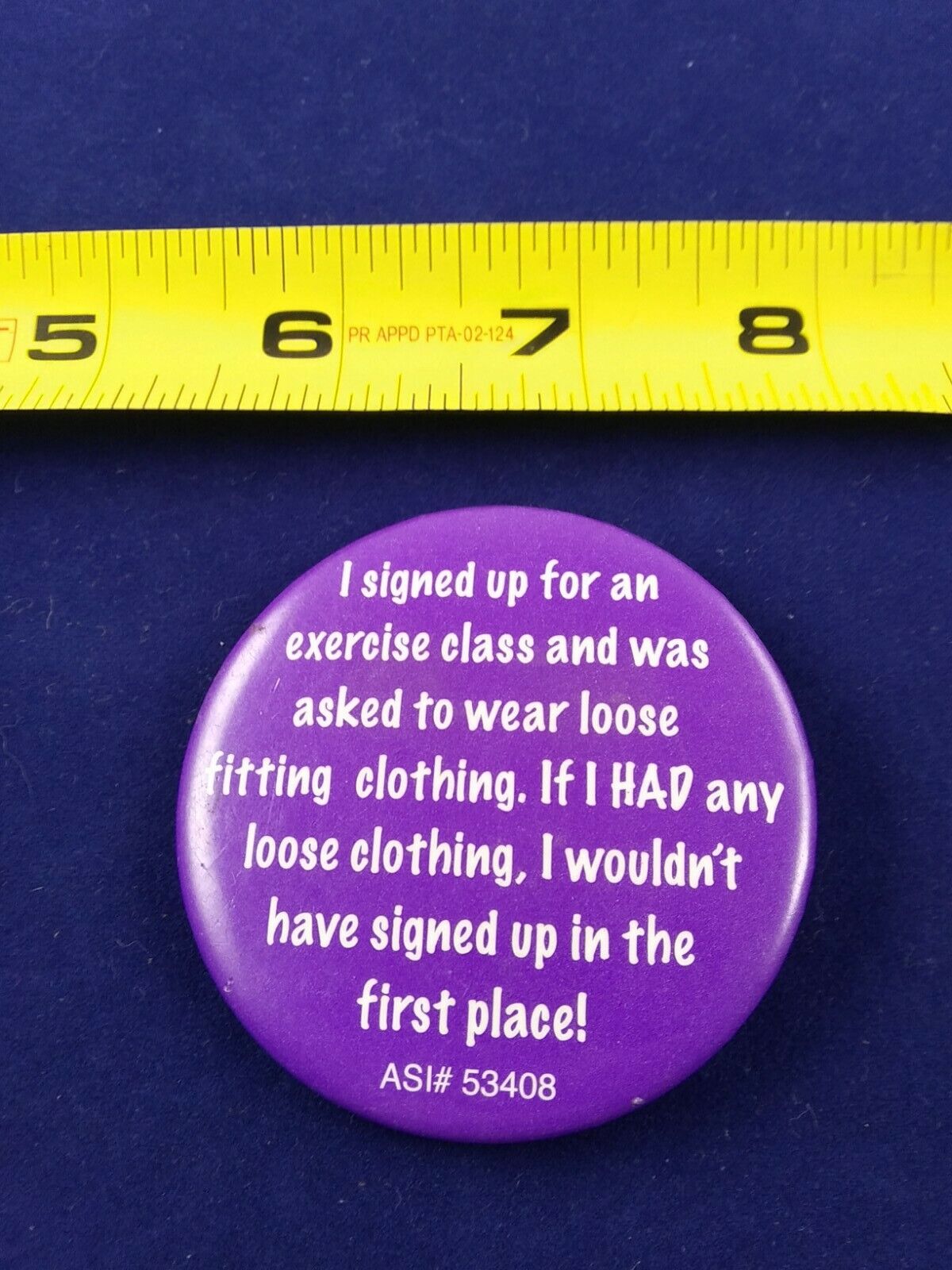 Vintage Funny Weight Loss Button Pinback Pin *QQ50
