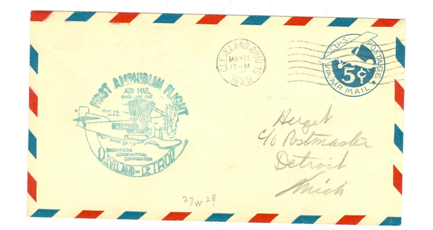 1929 27W28 AMELIA EARHART AMPHIBIAN SERVICE, 1ST WOMAN TO FLY THE ATLANTIC SOLO
