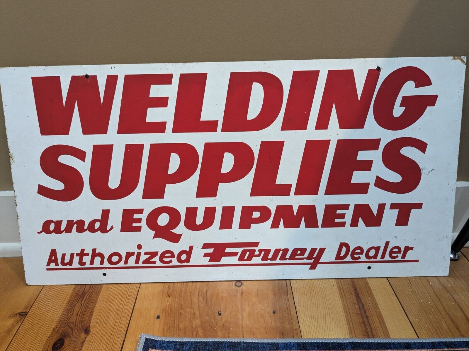 Vintage Original Forney Welding Supplies & Equipment Double Sided Heavy Metal...