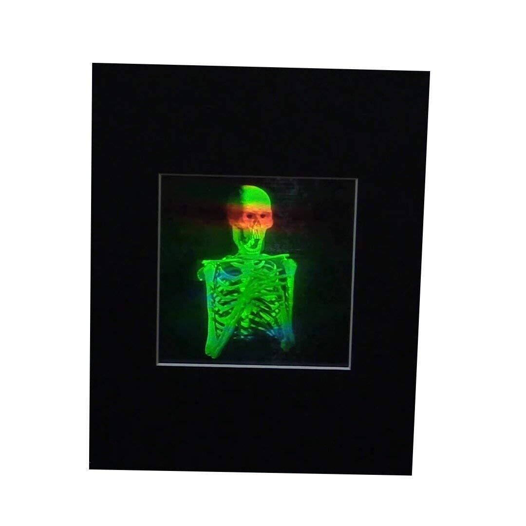 3D Skeleton 2-Channel Hologram Picture MATTED, Collectible EMBOSSED Type Film