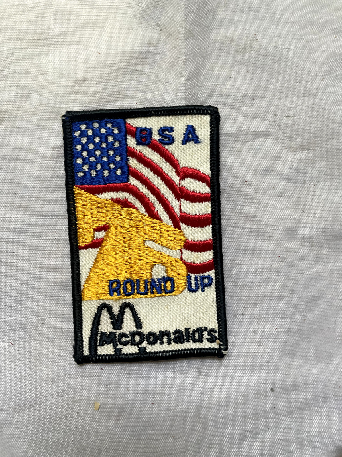 Boy Scouts Round Up McDonald's BSA Black Border Embroidered Patch