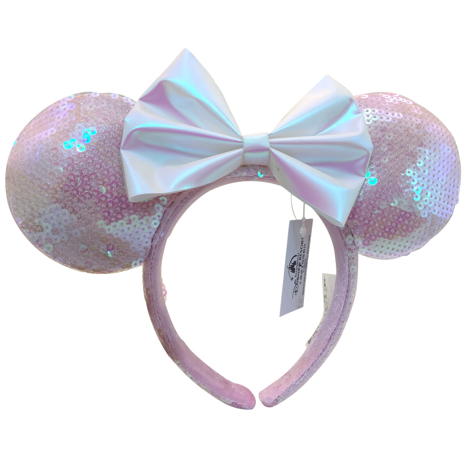 Disney Parks Edition Pink Bow Headband Anniversary Minnie Mouse Sequins Ears