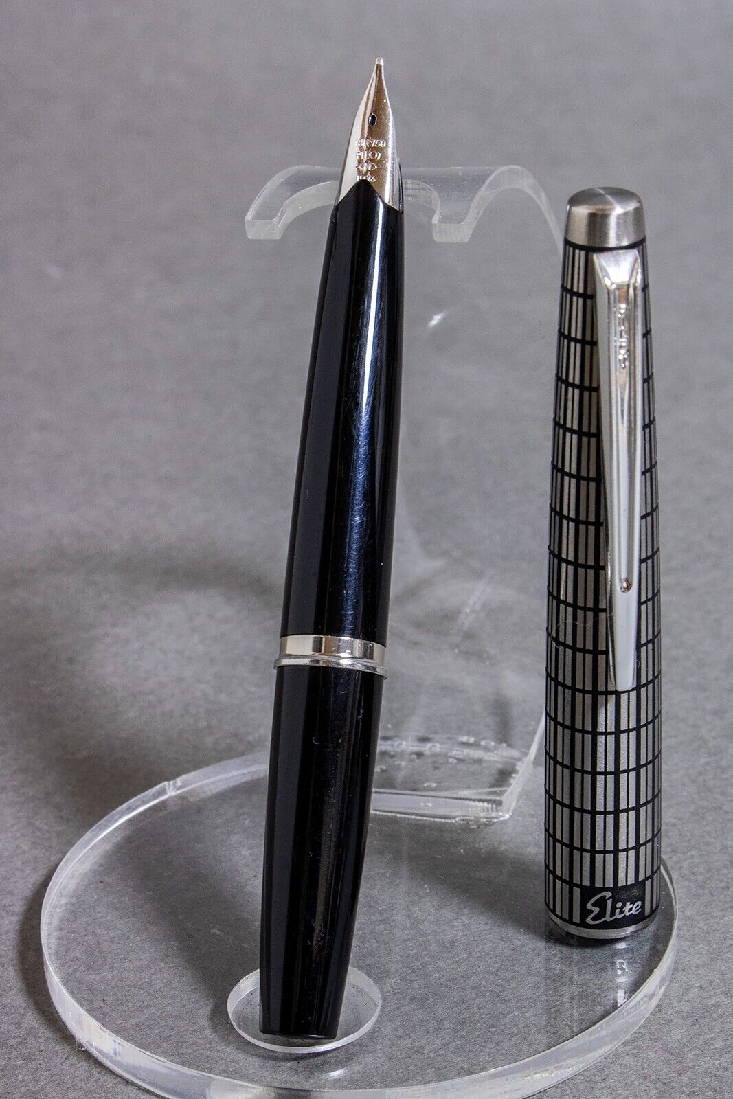 PILOT Fountain Pen Elite Grid Cap Nib M H476 18K Vintage \