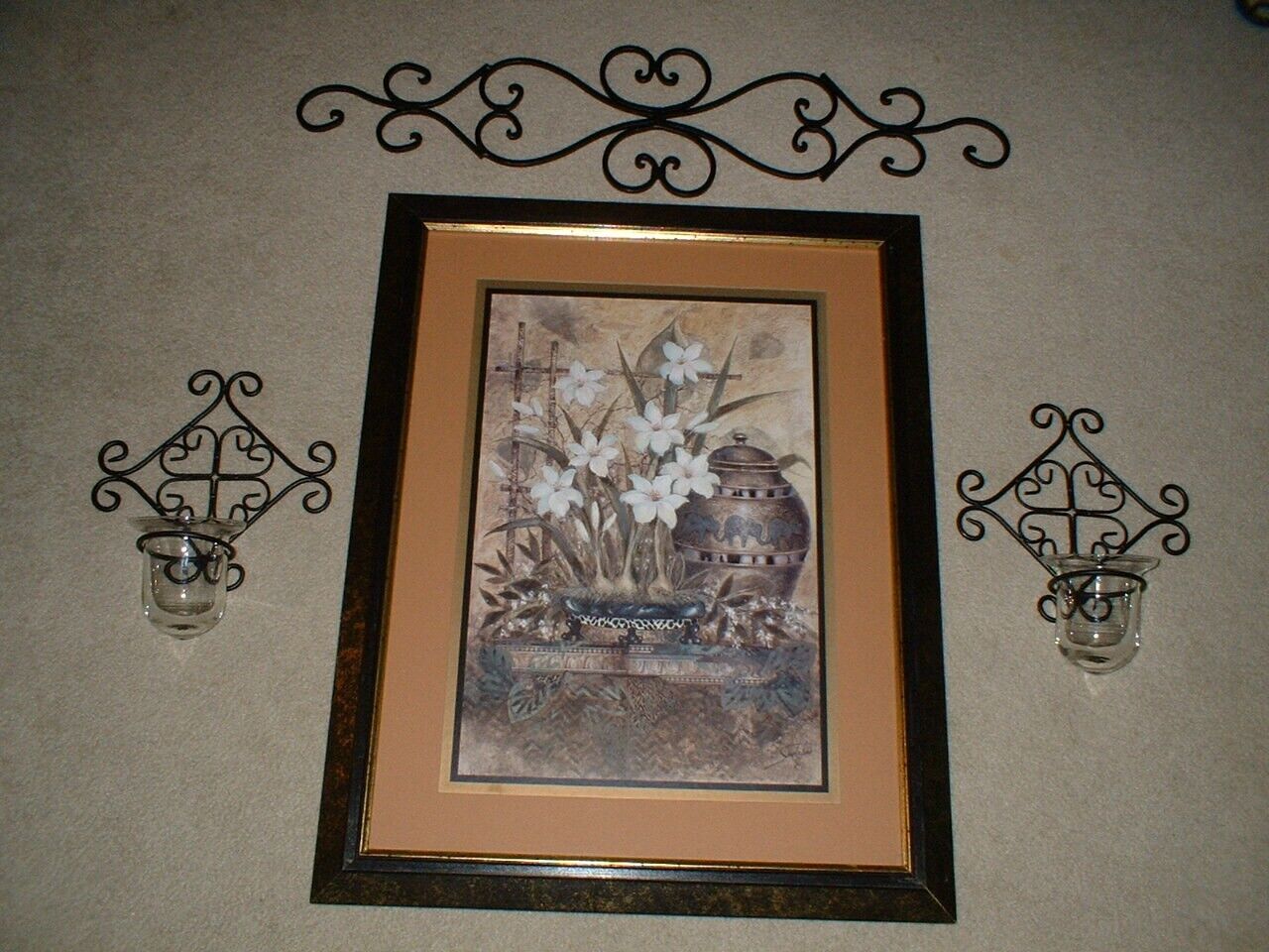 Retired 4-pc HOME INTERIORS Picture Grouping  - ASIAN INFLUENCES STILL LIFE