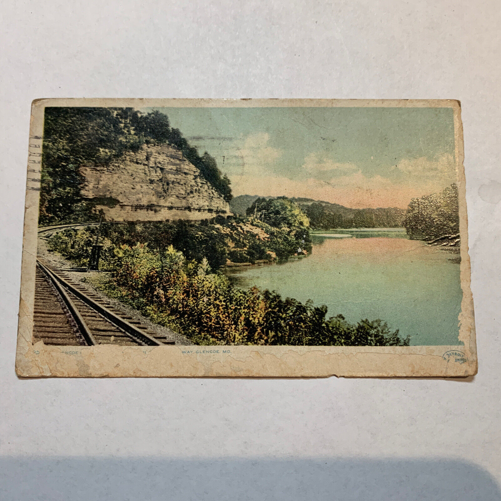 Vintage Glencoe Missouri MO Railroad Postcard 1911