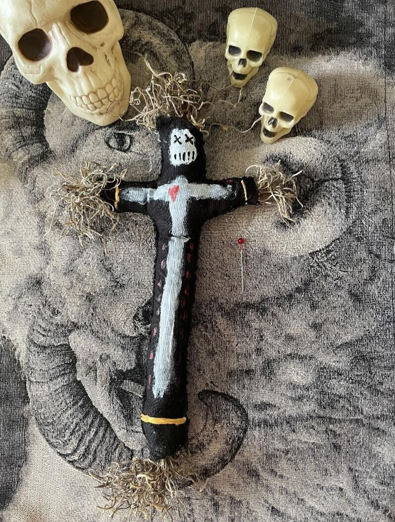 New Louisiana Baron La Croix Voodoo Doll Handmade-Death, Health, Torment, Curses