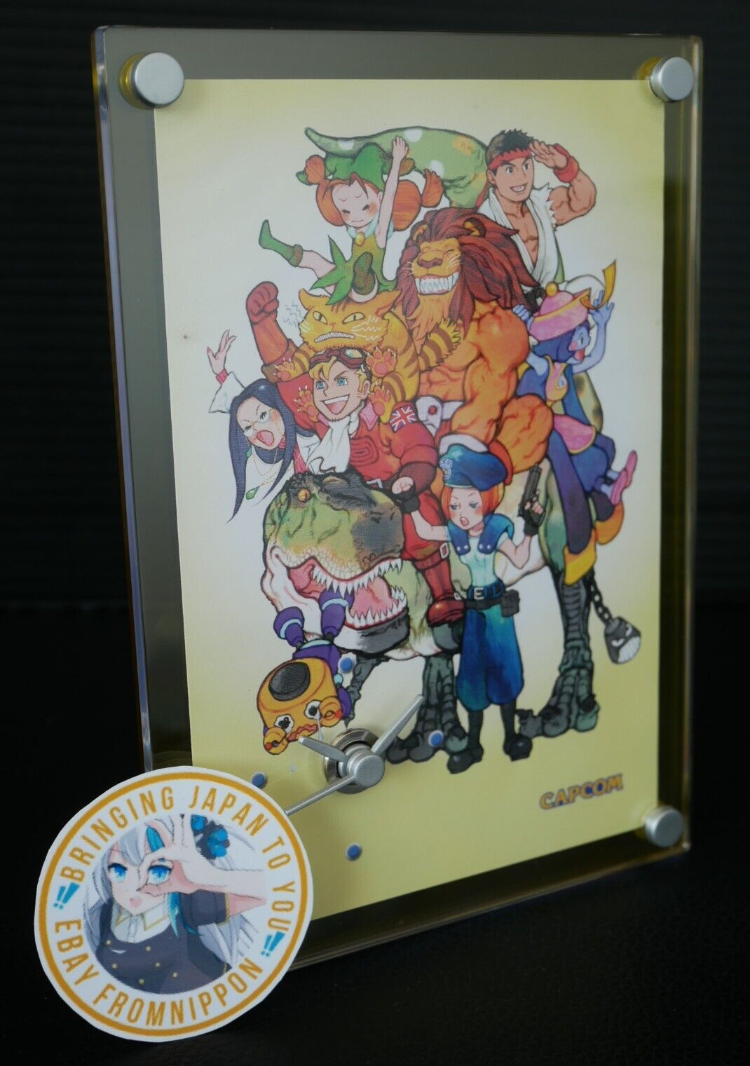 Capcom Game Character Picture Clock 'Jill Valentine, Ryu, Lei-Lei & Other' JAPAN