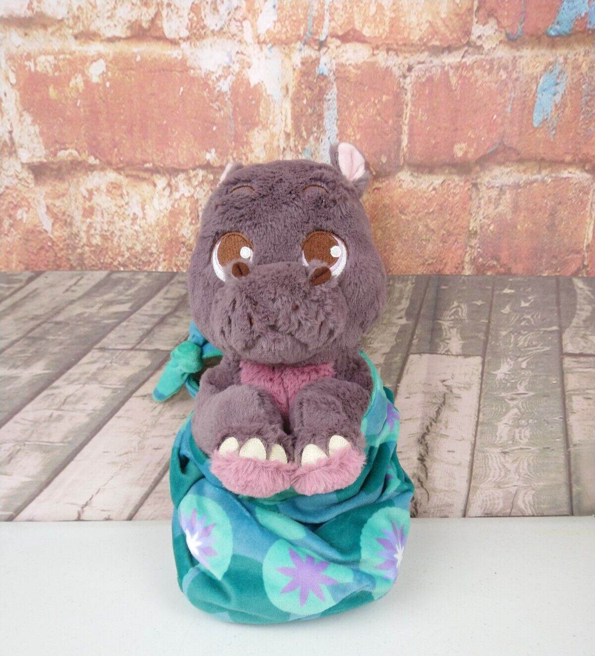 Disney Parks Animal Kingdom Baby Hippo Plush Sling Stuffed Animal