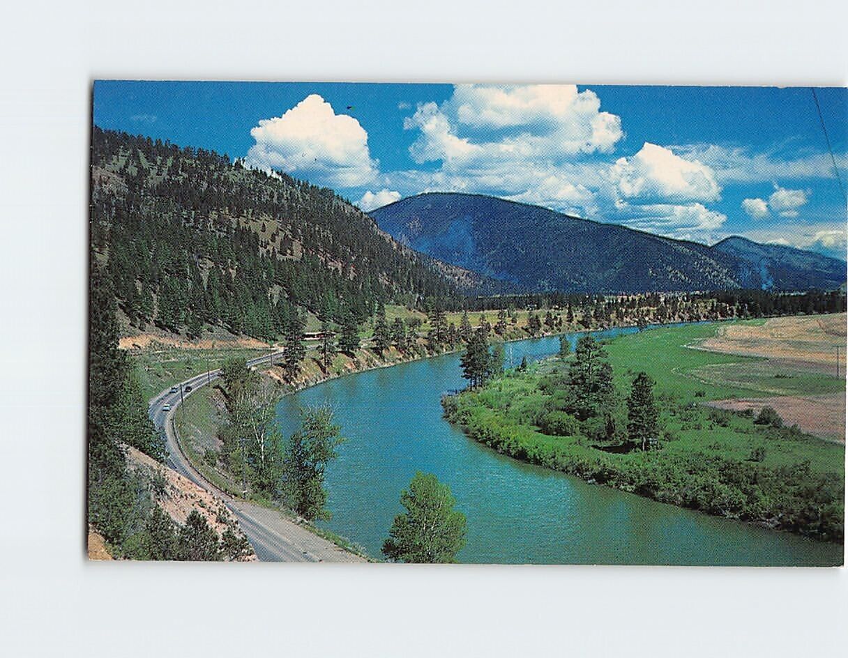 Postcard Clark Fork River near Missoula Idaho USA
