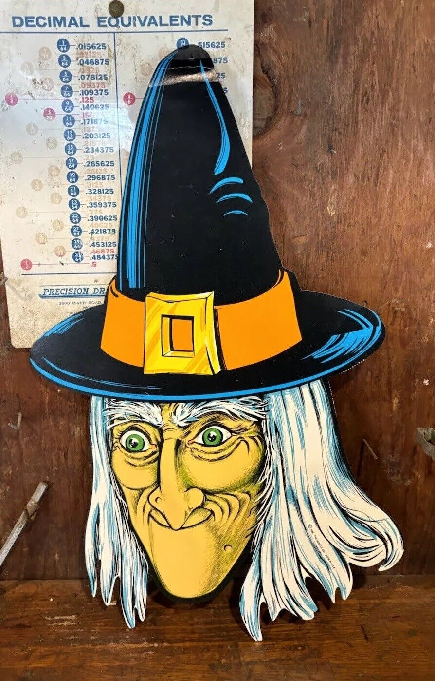 Beistle Halloween Witch Paper Diecut Window Decoration Cutout Vintage 1986 21\
