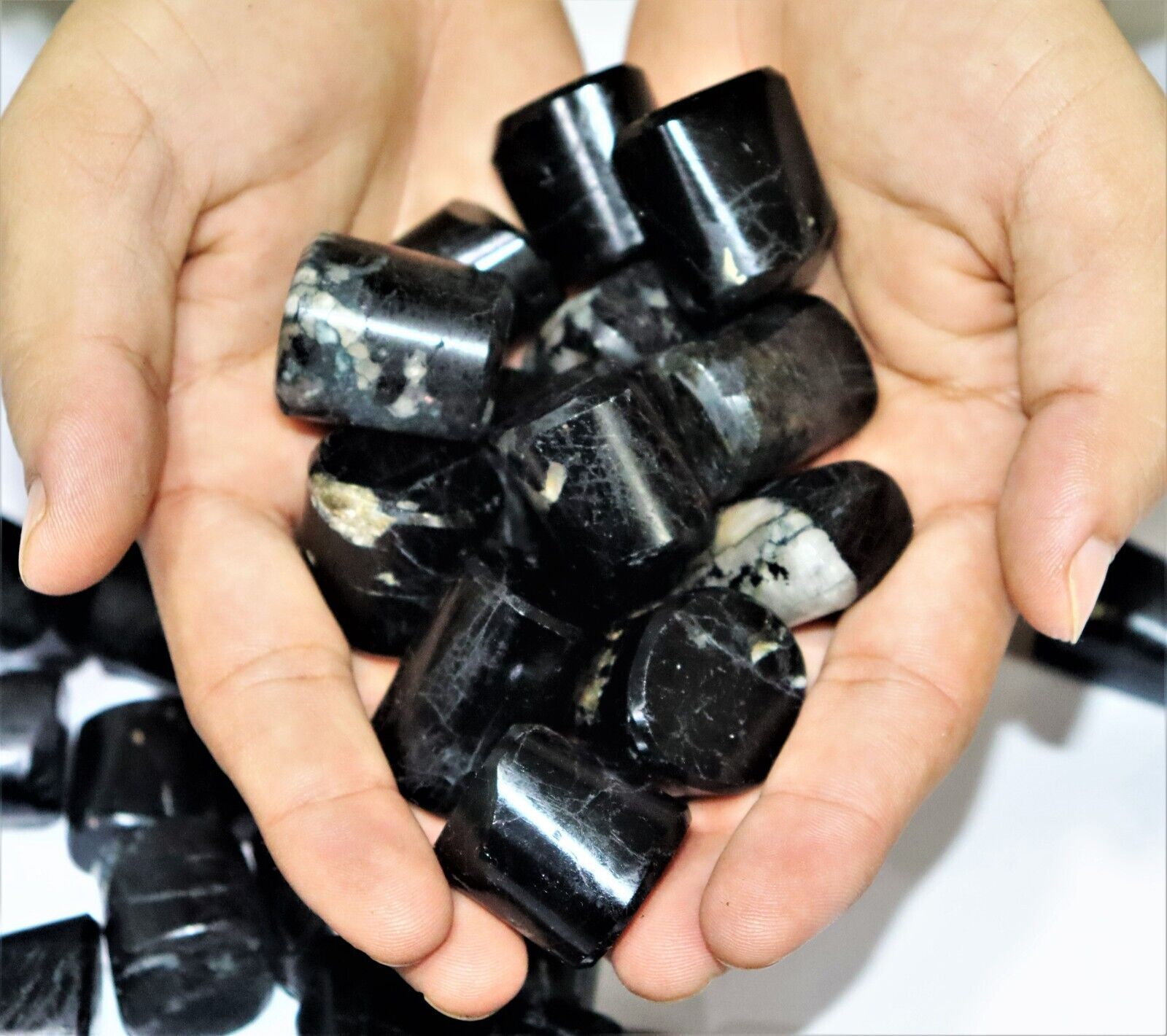 5 kg/11lb Tumbled Pebbles Stones Black Tourmaline Crystal Reiki Healing Energy