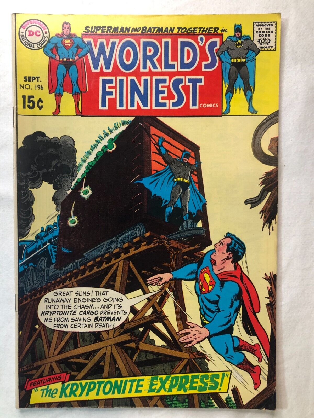 World's Finest Comics 196 September 1970 Vintage DC Comics Nice Condition