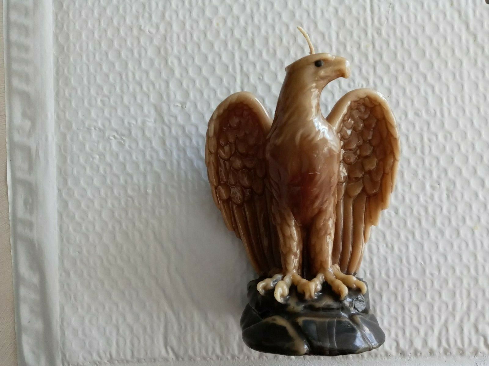 Vintage American Bald Eagle Molded Figural Wax Candle FL Estate Sale Find RARE