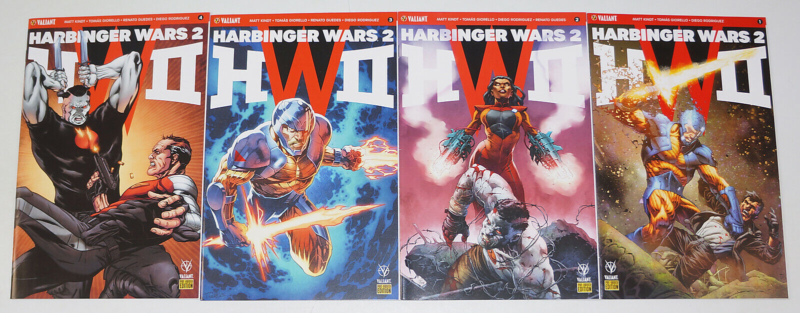 Harbinger Wars 2 #1-4 VF/NM complete series - all pre-order variants valiant set