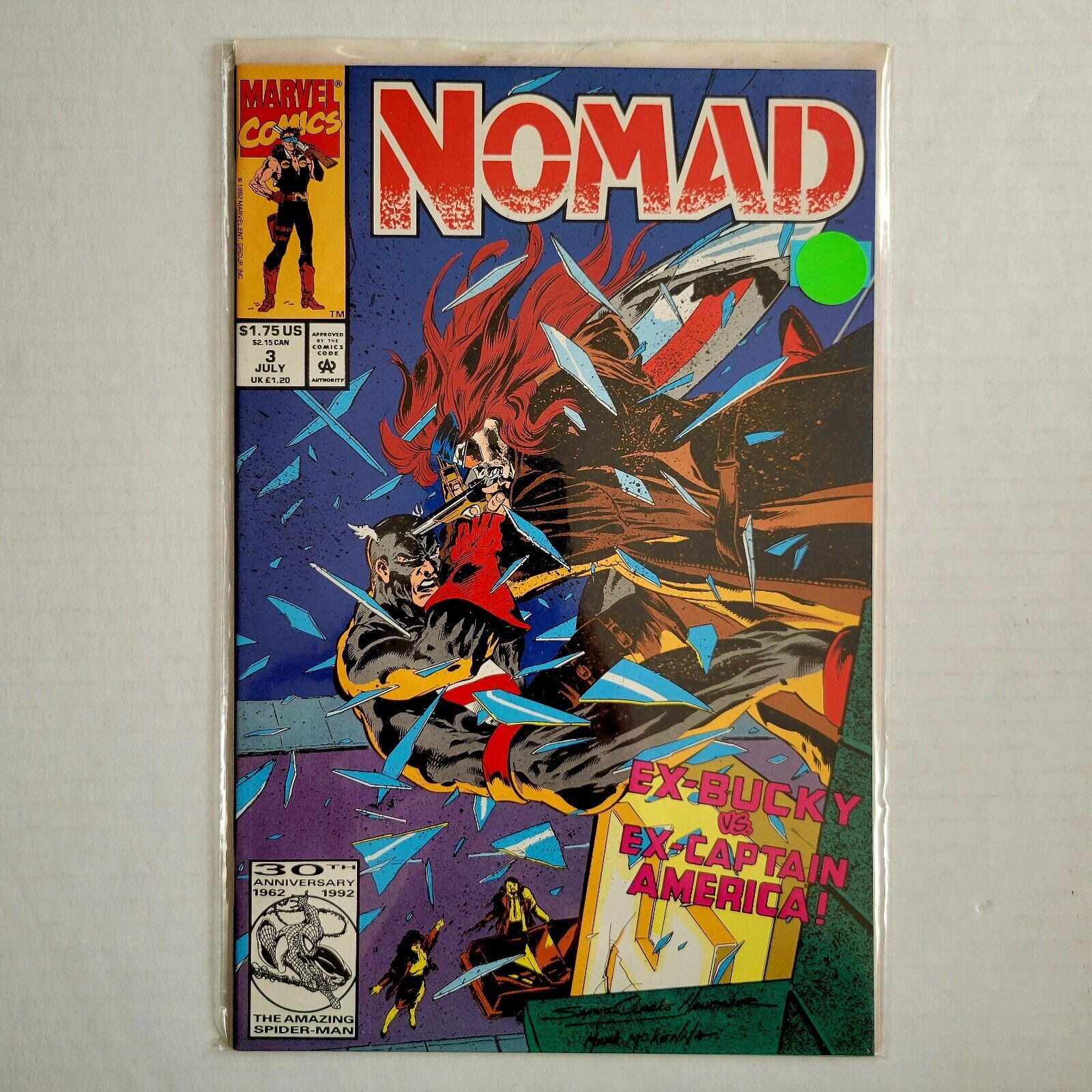 NOMAD #3 (Marvel 1992) Ex-Bucky vs Ex-Captain America, VF/NM unread