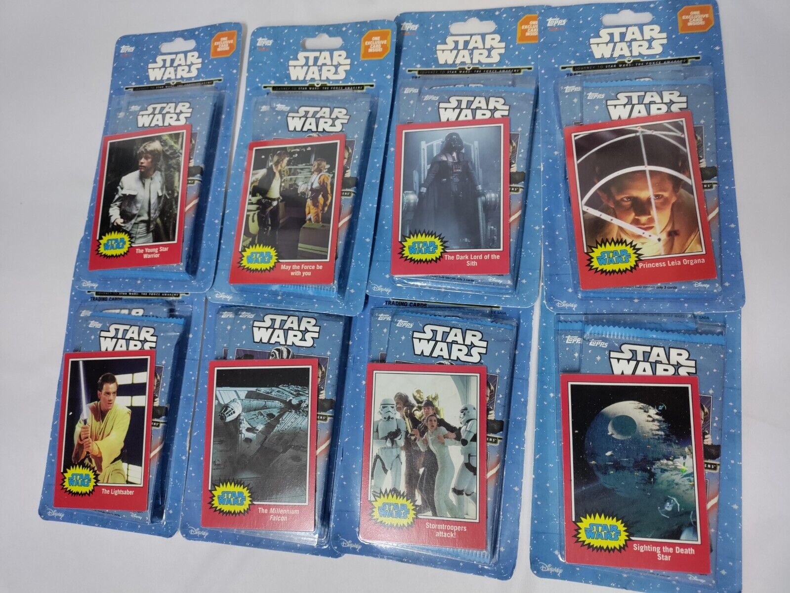 STAR WARS Journey To The Force Awakens Topps 2015 Packs All 8 Exclusive Cards