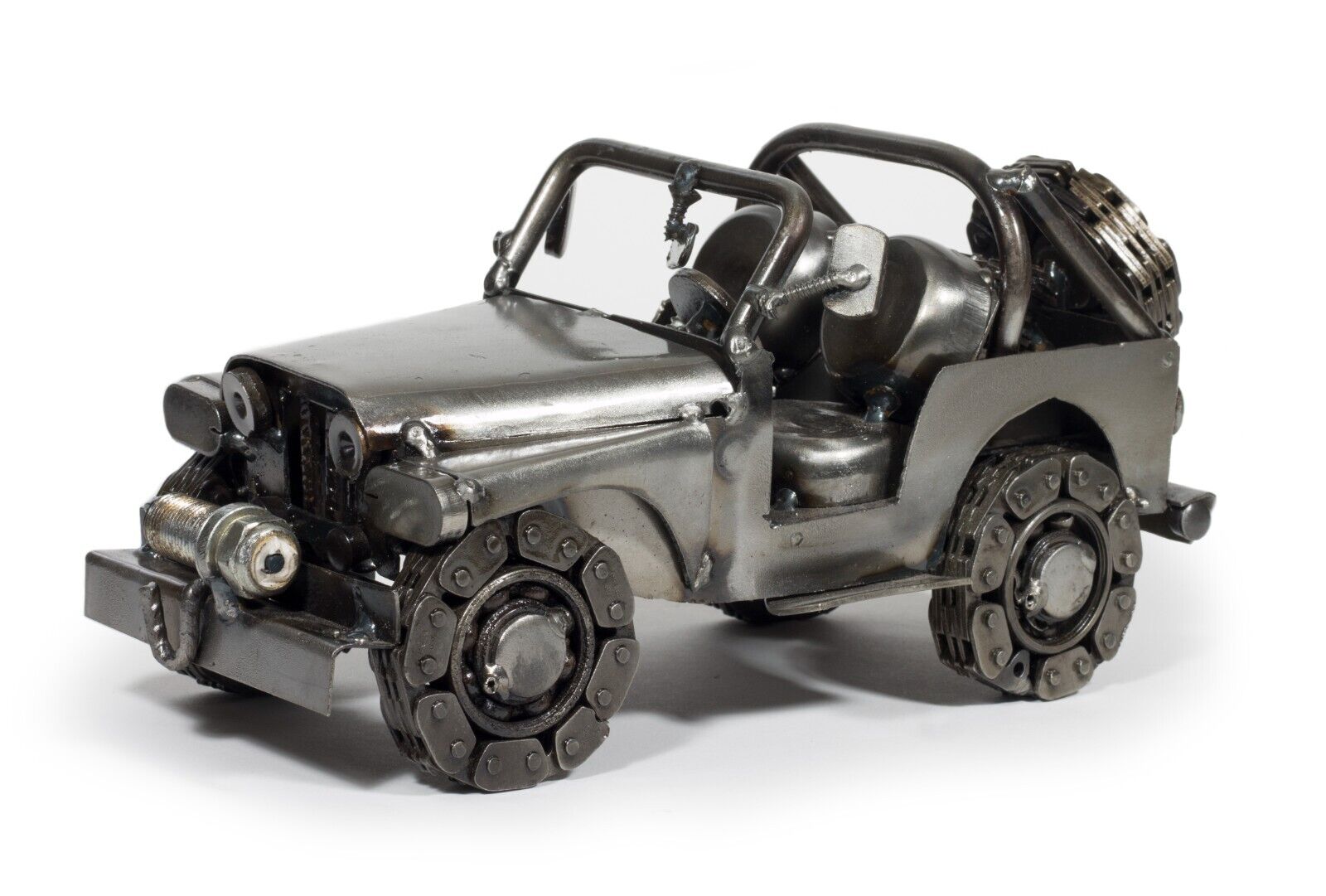 Artisan Off-Road Crafted 4 x 4 Metal Recycled Auto Parts Sculpture