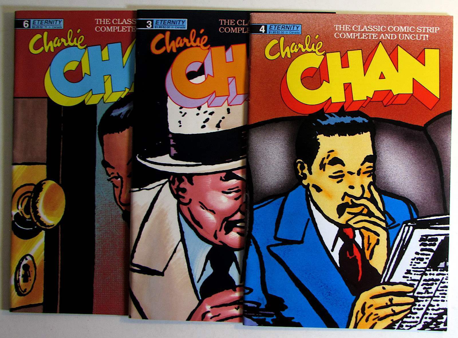 Charlie Chan Lot of 3 #3,4,6 Eternity Comics (1989) NM- 1st Print Comic Books