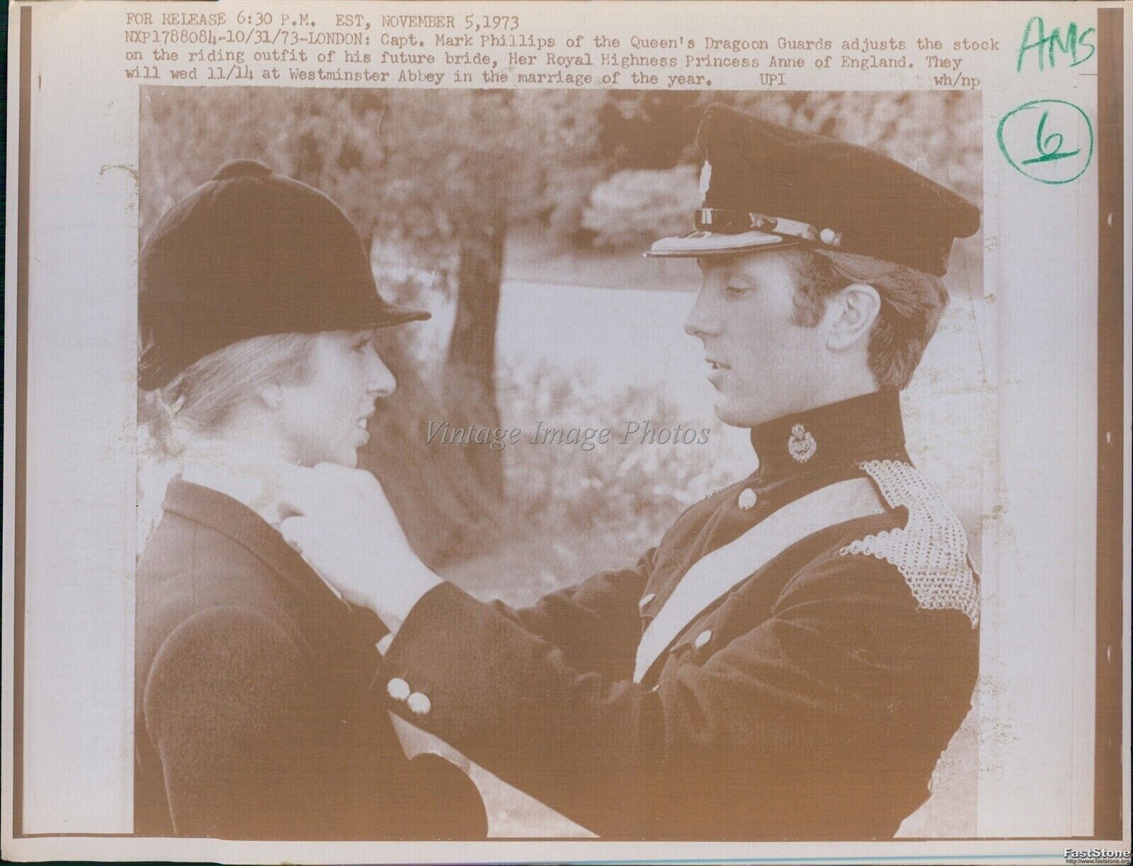 1973 Capt Mark Phillips Engaged To Hrh Princess Anne Royalty Wirephoto 8X10