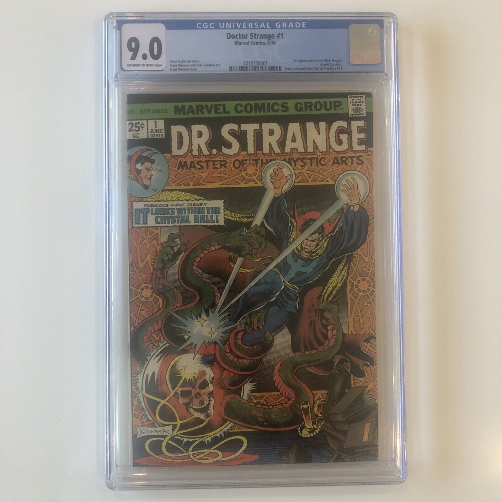Doctor Strange #1 CGC 9.0 - great clean press resubmit candidate - 1974 Dr.
