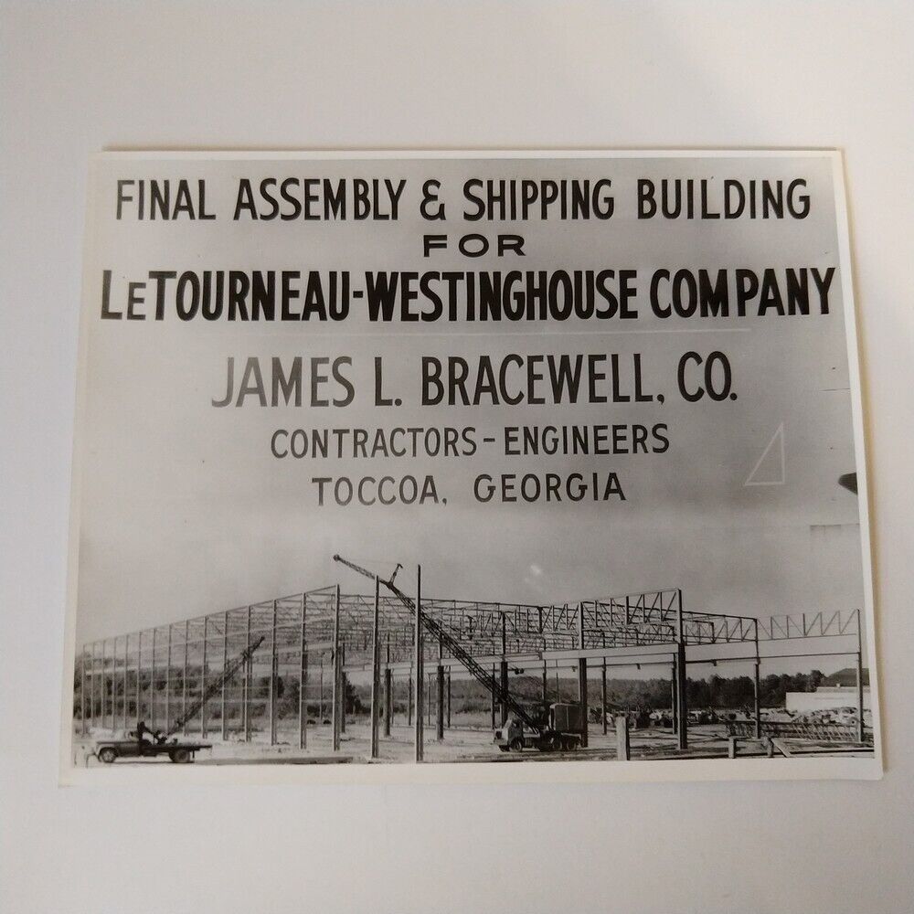 LeTourneau Westinghouse Company Toccoa Georgia Photo VTG 60s 70s Construction