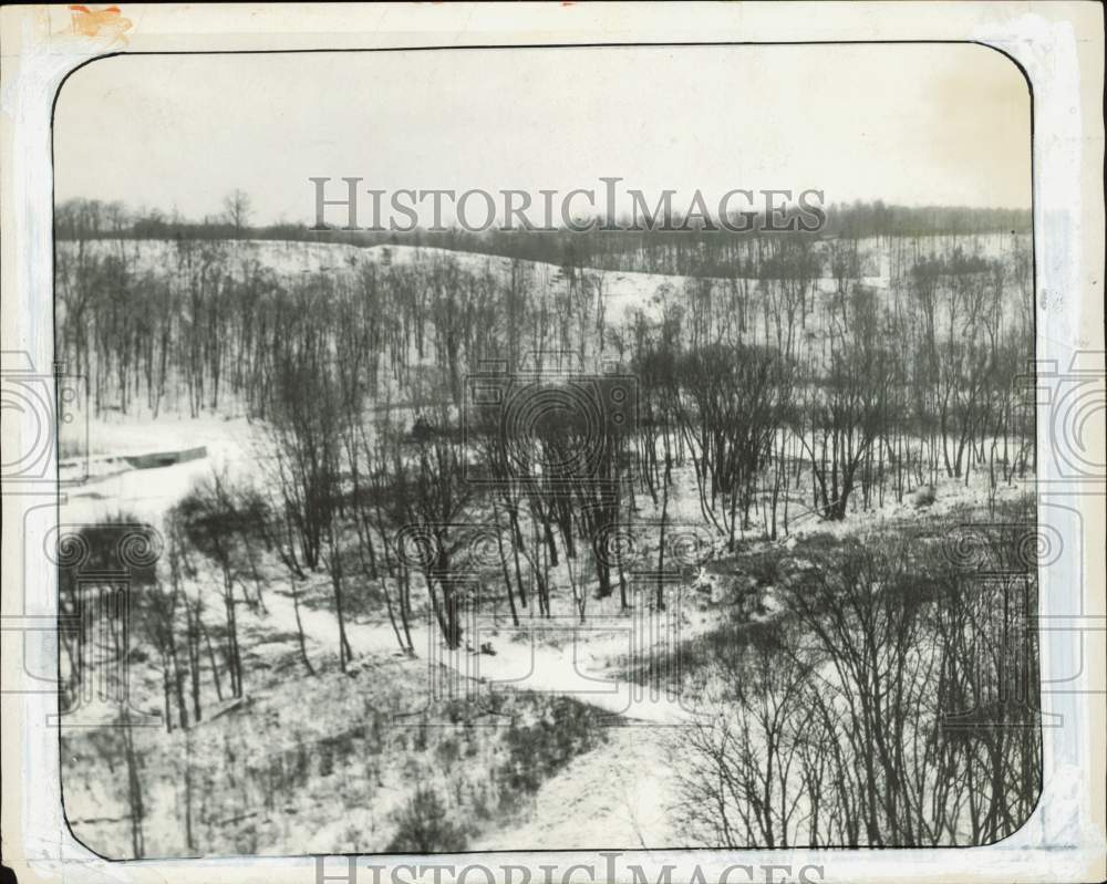 1930 Press Photo Cleveland Metropolitan Park as seen from Hilliard Road Bridge