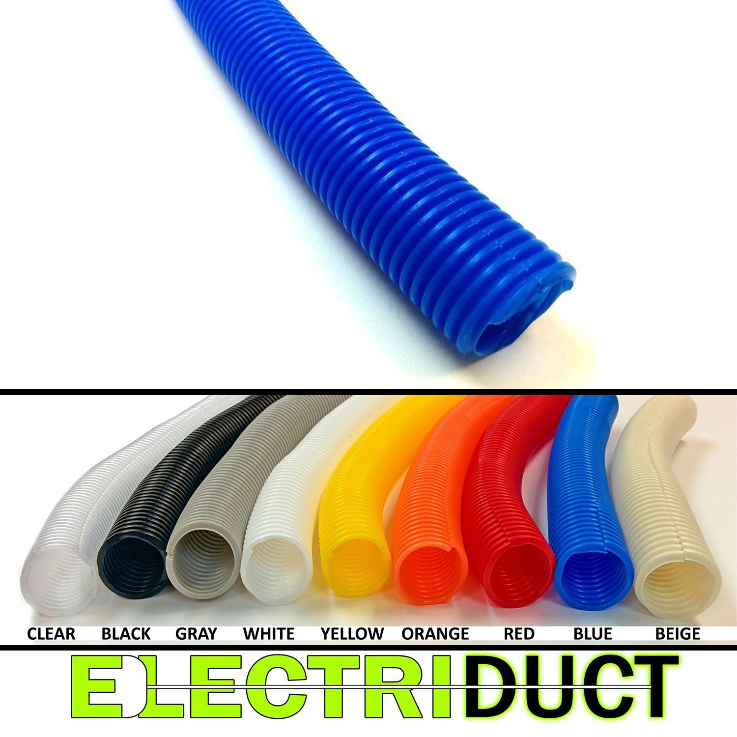 Split Wire Loom Flex Tubing Cable Conduit Polyethylene - Size & Color Options