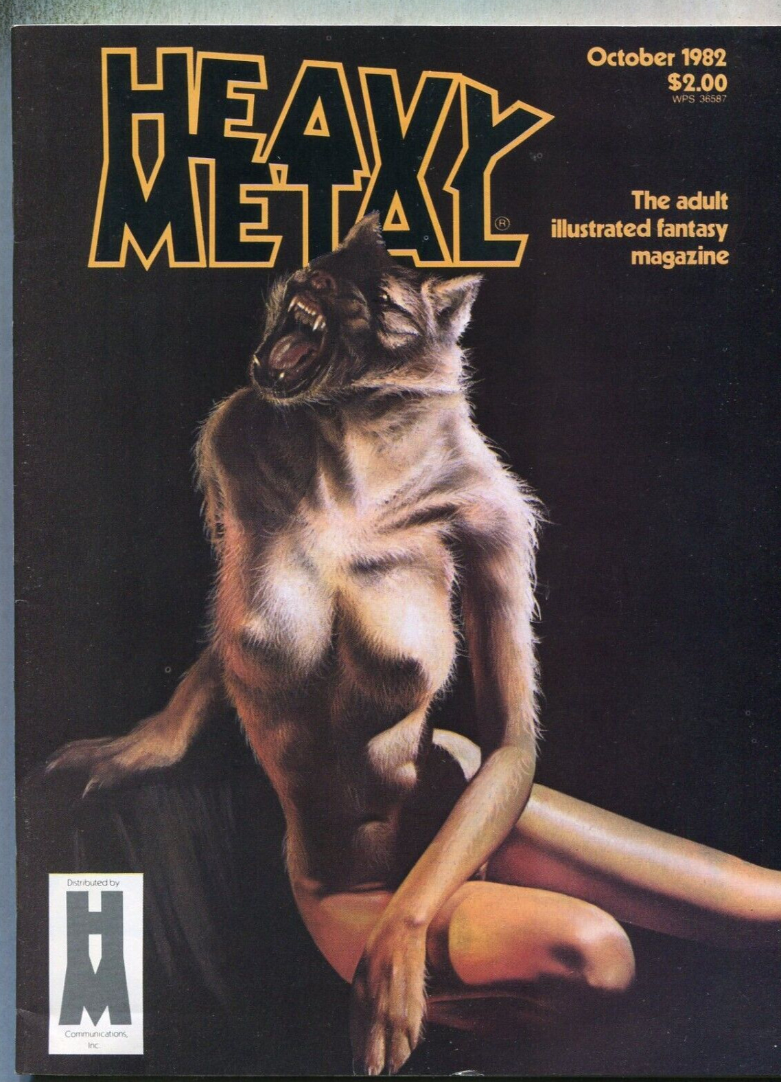 Heavy Metal Magazine - October 1982 - Original Mailing Cover VF/NM SA