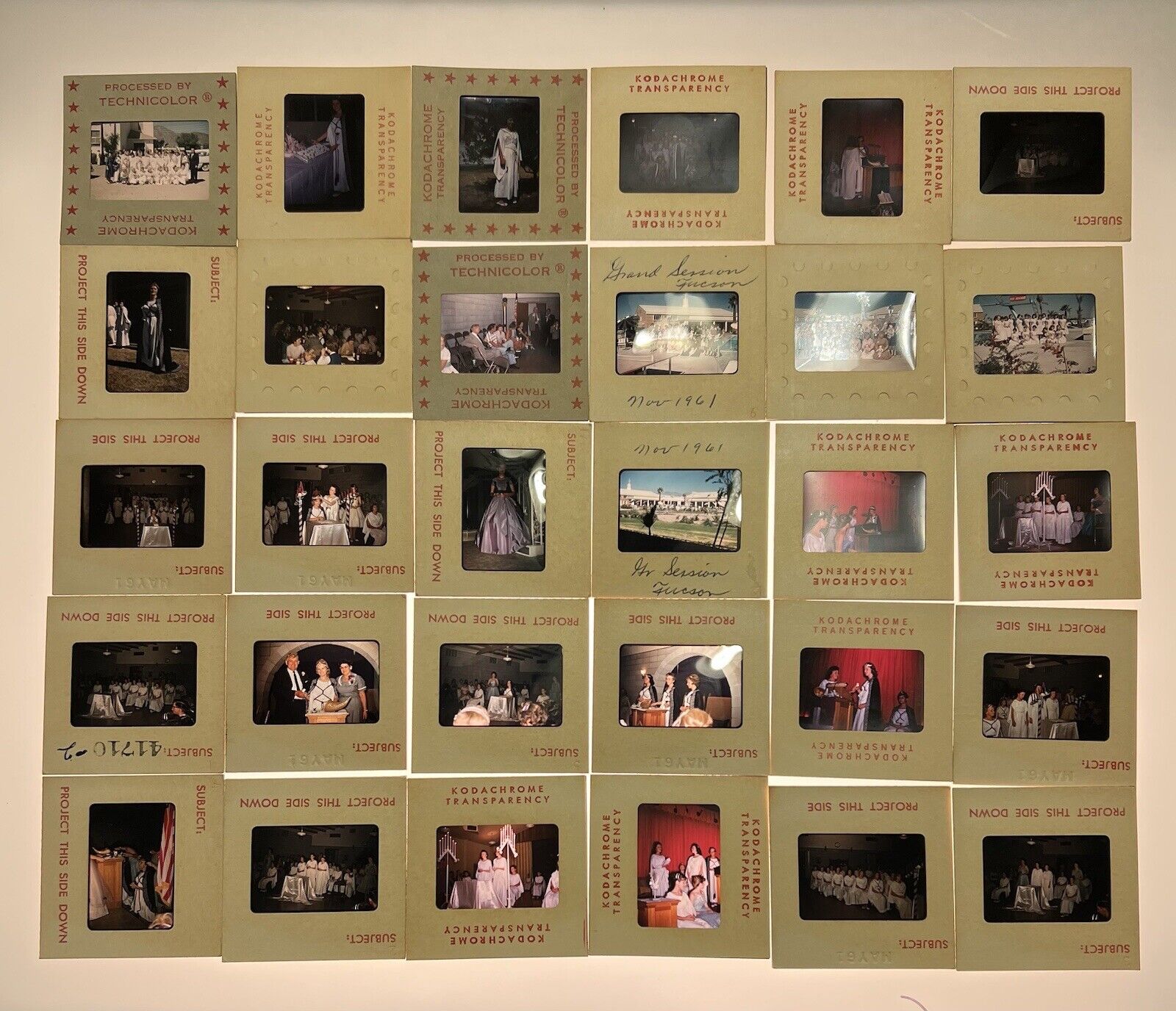 VTG 1959-62 Mid Century 35mm Photo Slide Lot (30) Home Life Wedding Kodak