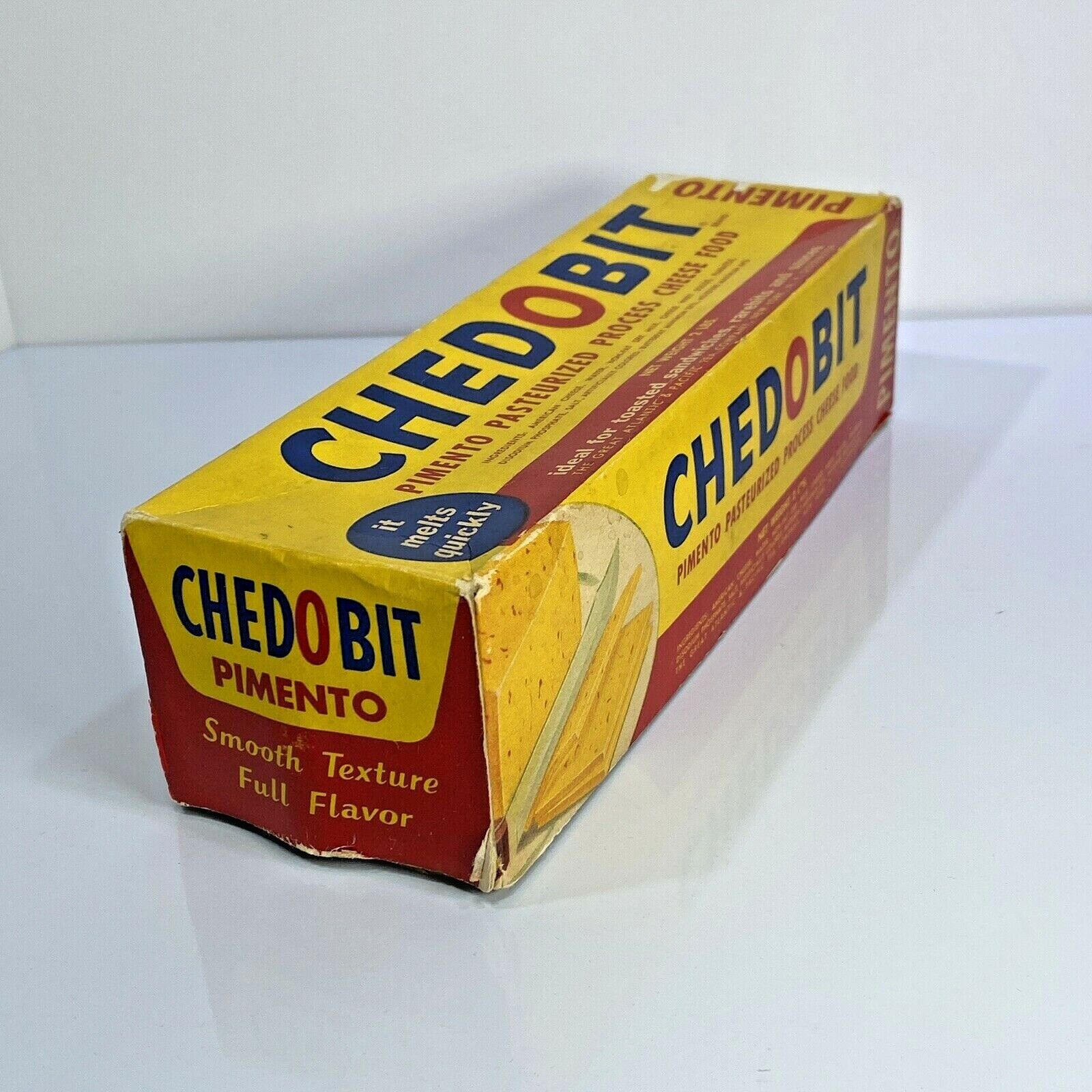 Vtg Pimento Chedobit Processed Cheese A&P Stores Empty 2lb Food Box Container