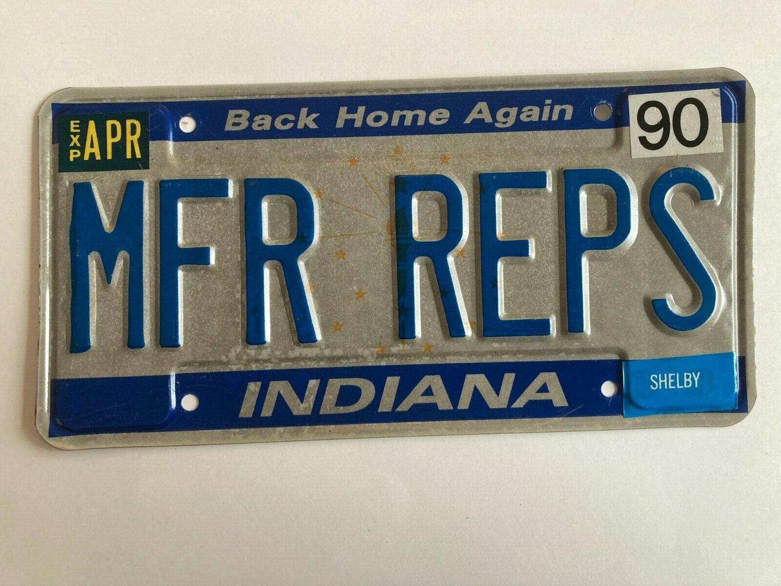 Vanity License Plate MFR REPS Manufacturer Representatives Sales Indiana
