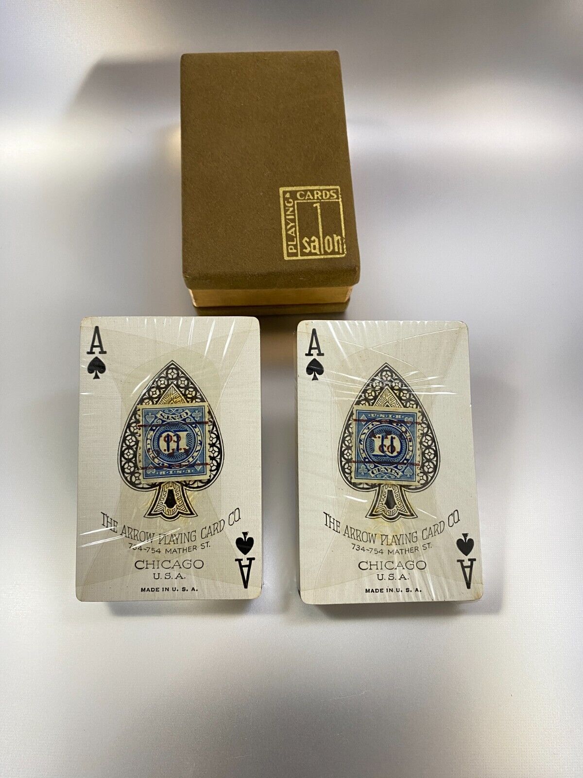 Super Rare 1927 Antique Arrow (2) Decks Chicago Playing Cards ( Sealed )