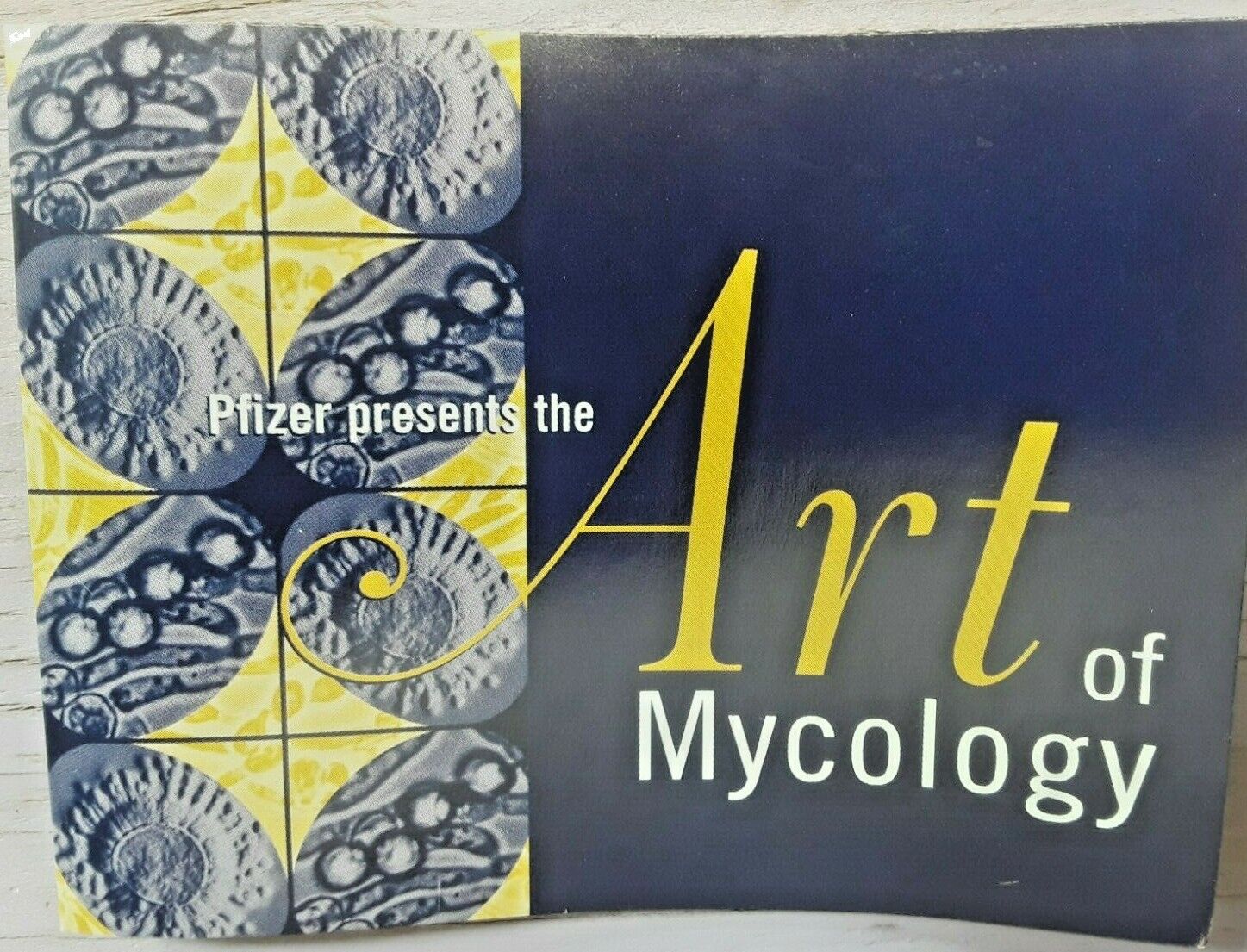 Vintage RARE 2003 PFIZER TIE Silk Necktie Art of Mycology NIB FUNGAL DRUG REP NY