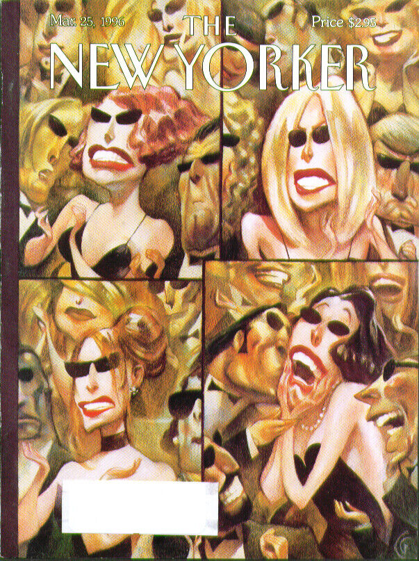 New Yorker cover CG plastic surgery face-tightened celebrities 3/25 1996