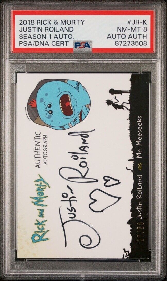 2018 Rick and Morty Season 1 Autograph Justin Roiland Heart Inscription #/50 PSA