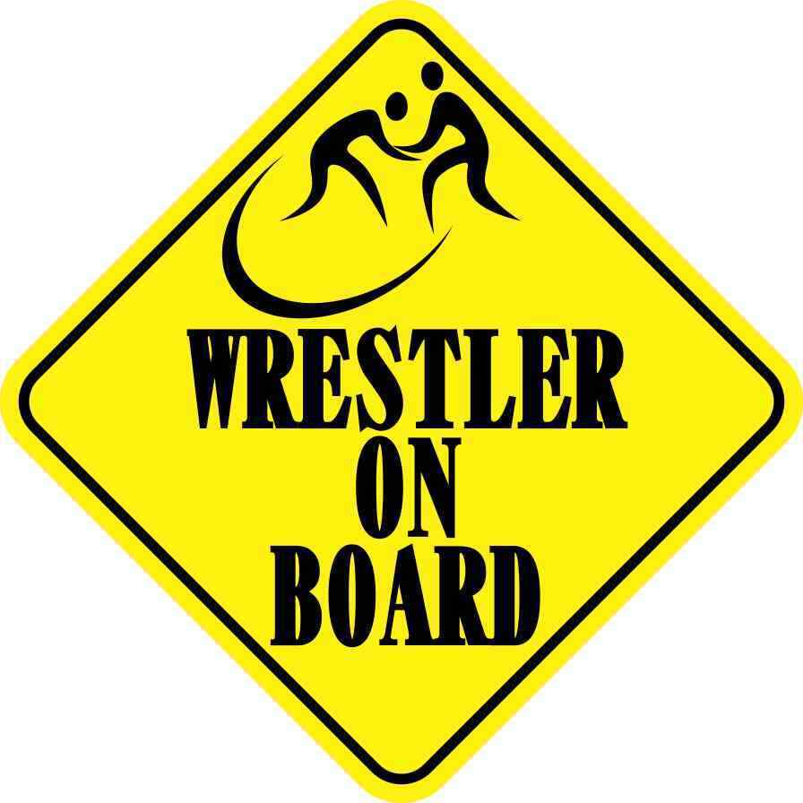 6in x 6in Wrestler On Board Magnet Car Truck Vehicle Magnetic Sign