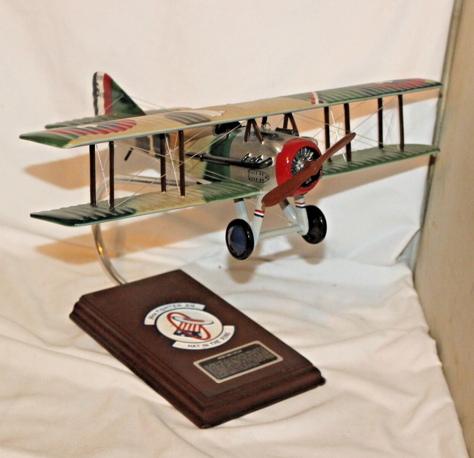 US Army S.P.A.D XIII Hat in the Ring Desk Model Airplane WW1 94th Squadron