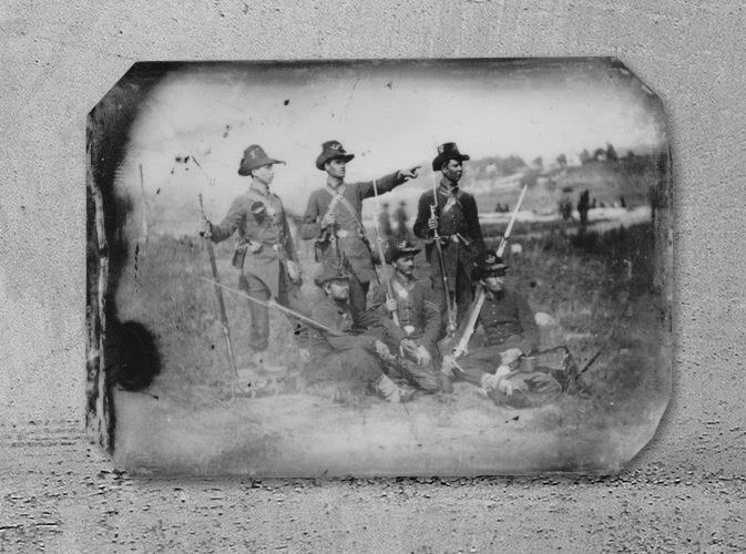 Sixth-Plate Civil War Wisconsin Iron Brigade Troops  C2689RP