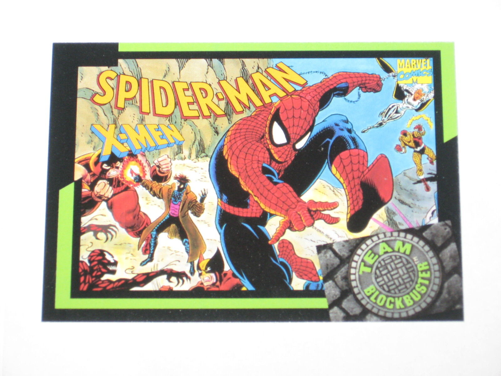 1995 TEAM BLOCKBUSTER VIDEO GAMING CARD SPIDER-MAN X-MEN PROMO # 45 ARCADES