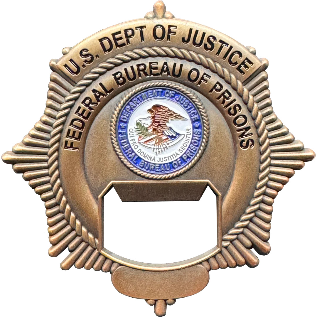 GL4-005 BOP DOJ Bureau of Prisons Thin Gray Line Corrections Challenge Coin Corr