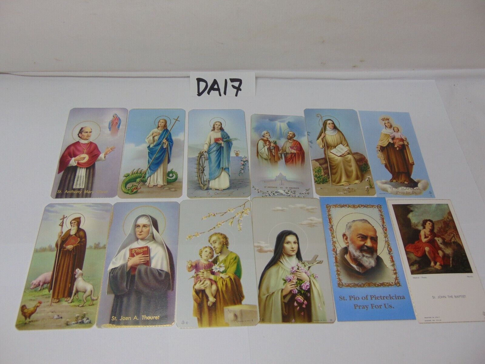 12 VINTAGE PRAYER HOLY CARDS FRATELLI BONELLA ITALY GOLD EDGE 400 SERIES MIXED