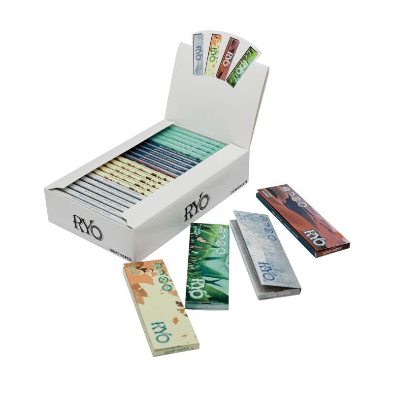 1 Box RYO Wood Rolling Paper 1 1/4 Size 77 mm Random Pack 24 Booklets 4 Seasons