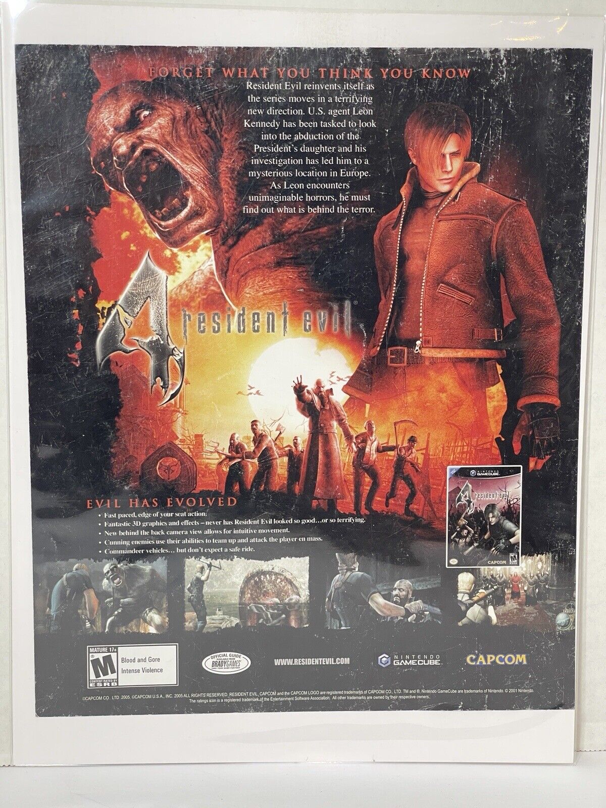 2005 Resident Evil 4 PS2 Gamecube Print Ad/Poster Authentic Official Promo Art